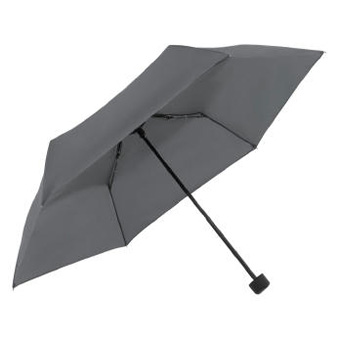 Doppler Mini Regenschirm, platzsparender Werbeartikel mit flachem Handöffner, griffigem Design und passender Hülle