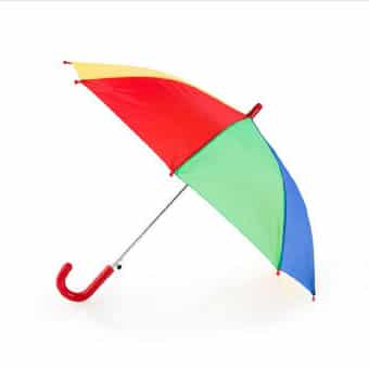Bunter Regenschirm mit automatischer Öffnung und Metallstäben