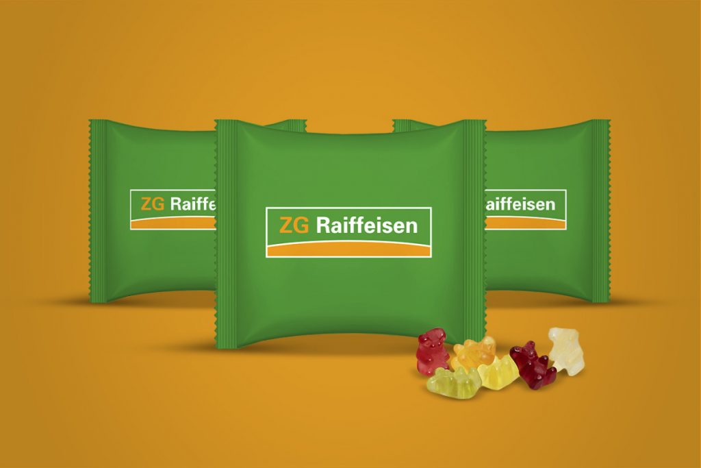 ZG Raiffeisen Werbegeschenk Gummibärchen