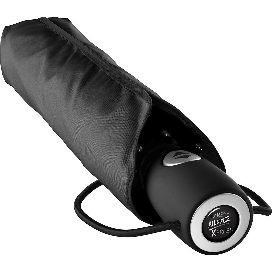 Schwarzer AOC-Mini-Taschenschirm FARE® geschlossen