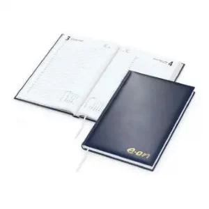 Buchkalender Basic, 320 Seiten, Kalendarium anthrazit. Volle Funktion, kleiner Preis. Format: A5.