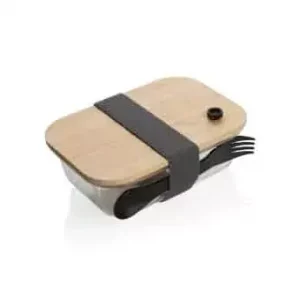 Glas-Lunch-Box mit Bambusdeckel für frische Mahlzeiten