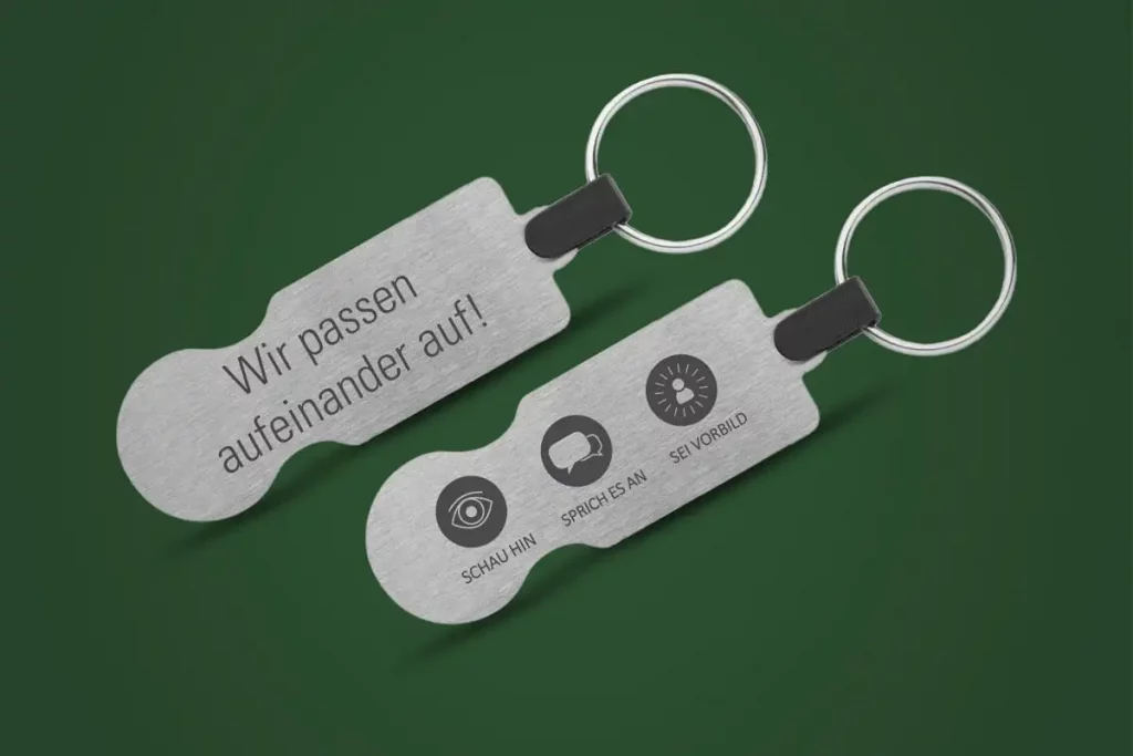 Heidelberg Materials Einkaufswagenlöser Werbeartikel Mitarbeitergeschenk