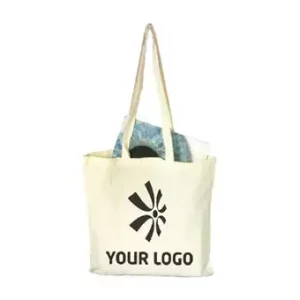 Klassische Baumwolltasche (110 g/m²) mit langen Henkeln als Werbemittel