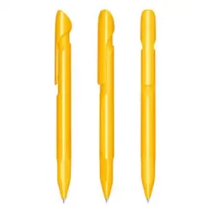 Nachhaltiger Druckkugelschreiber. Unverwechselbarer Recycling-Klimafreund. >95 % R-ABS-Recyclingmaterial. Glänzend opak mit matten Oberflächen