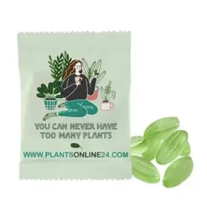 Persönliche Fruchtgummi-Sonderform in Werbetütchen