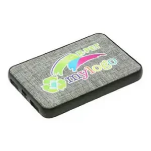 RPET TEX QI-Powerbank aus recycelten PET-Flaschen