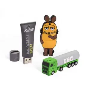 USB-Stick Sonderform aus Silikongummi für maximale Aufmerksamkeit. Vielseitiges Material ermöglicht nahezu jede Form und Farbe.