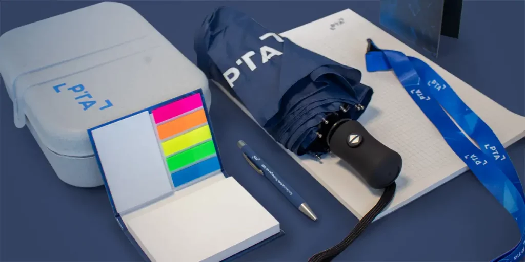 Werbemittel und Werbeartikel Equipment Set