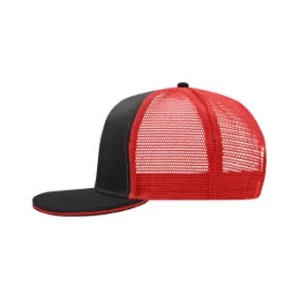 6-Panel Sandwich Cap, Baumwolle/Polyester, vielseitige Materialkombination.