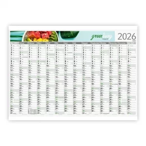 Maßgeschneiderter Wandplaner, Bilderdruckpapier, individuelles Kalendarium, Sonderanfertigung: kein vorgefertigter Druck, CMYK, Grafikkosten variabel.