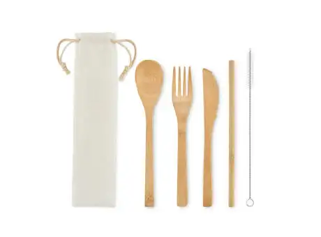 Besteck-Set Bambus - Werbeartikel