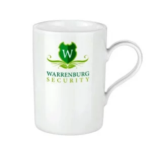 Klassische senator Prime Porzellantasse, schmale Form, hochglänzend weiß, Werbeartikel