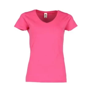 Damen-T-Shirt Iconic V-Neck Fruit Of The Loom, 100% Baumwolle