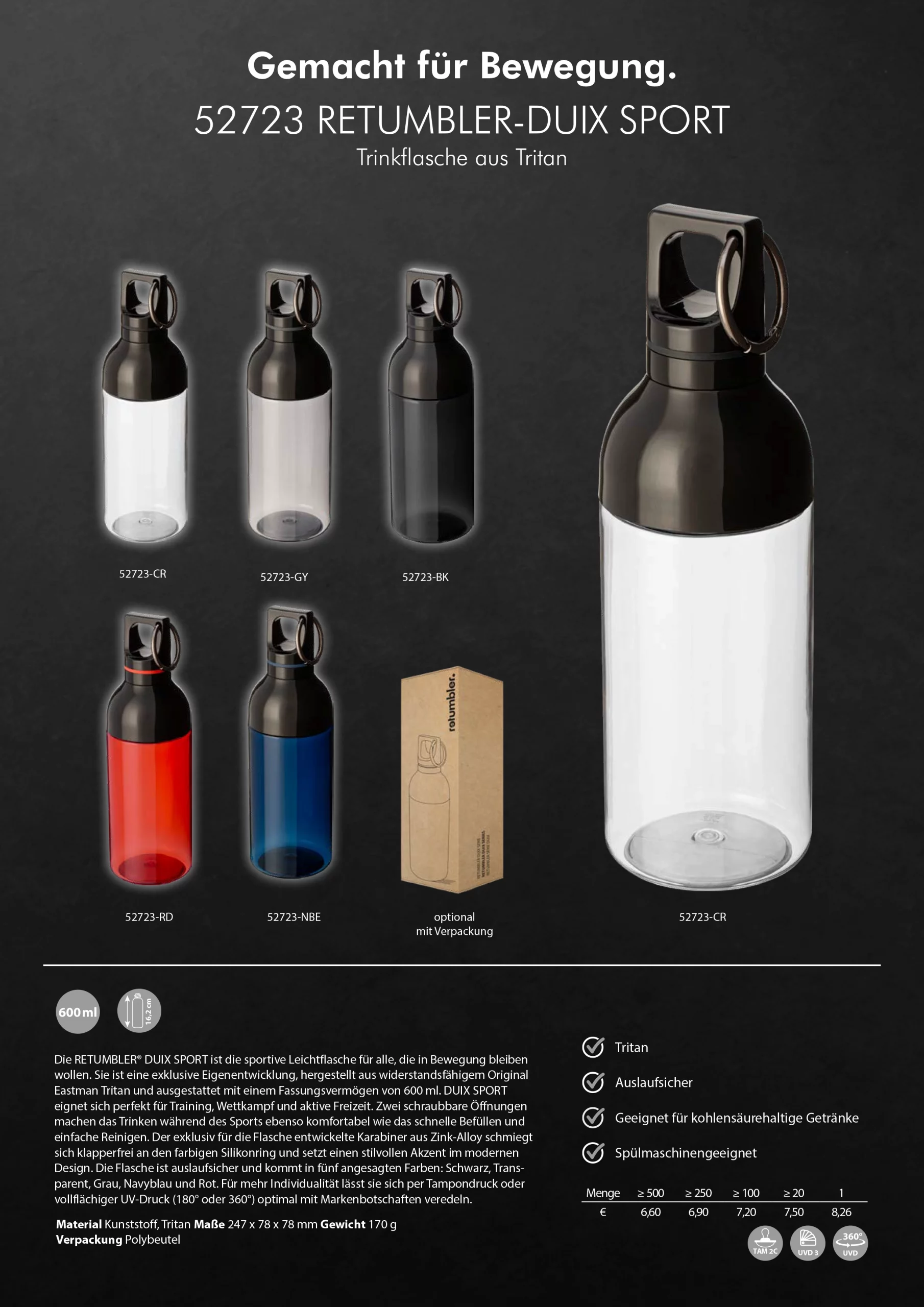 Hauptfleisch - Duix Sportflasche Details
